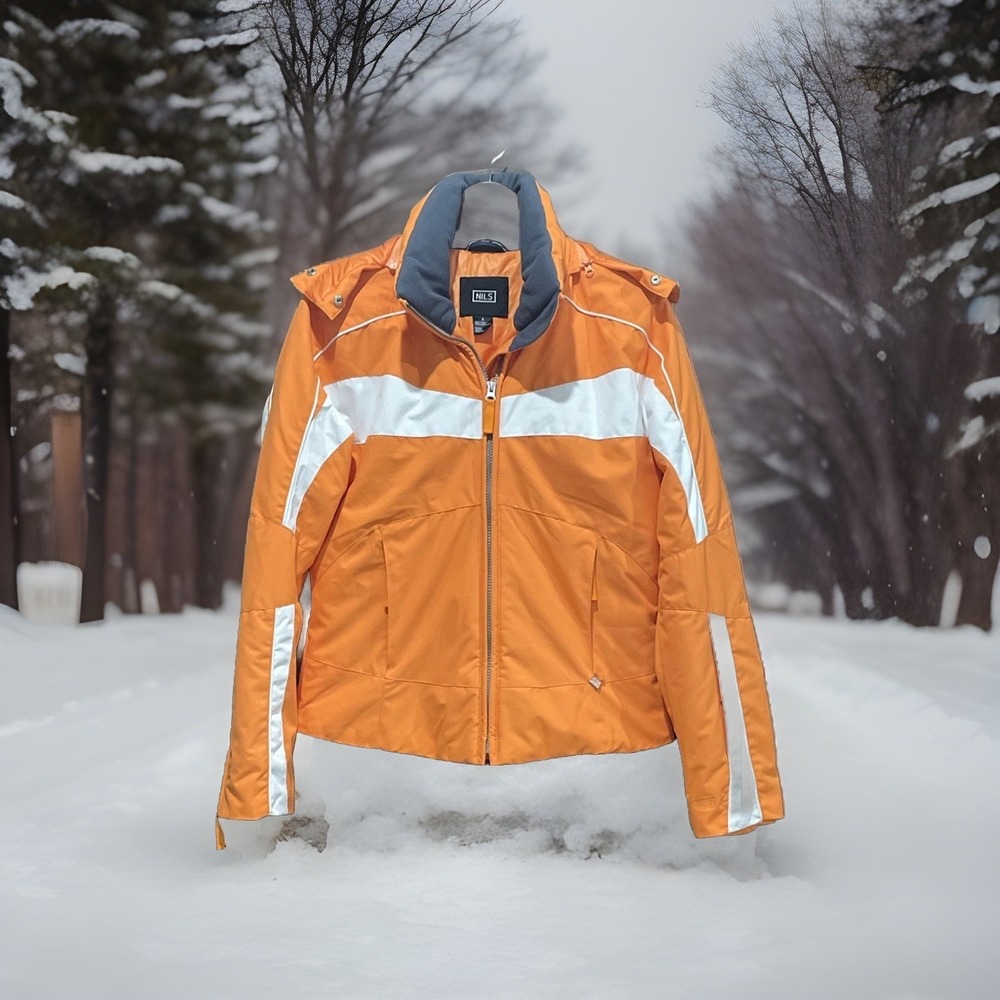 NILS Entrant Dermizax fabric Orange Ski/Snow Boarding Jacket Women's‎ Size 8